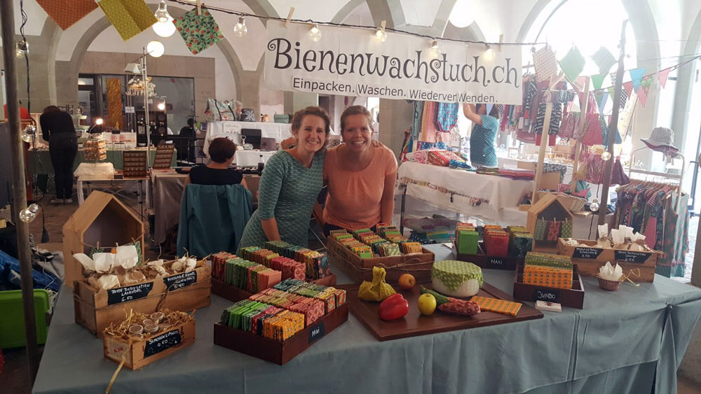 Der Bienenwachstuch Stand